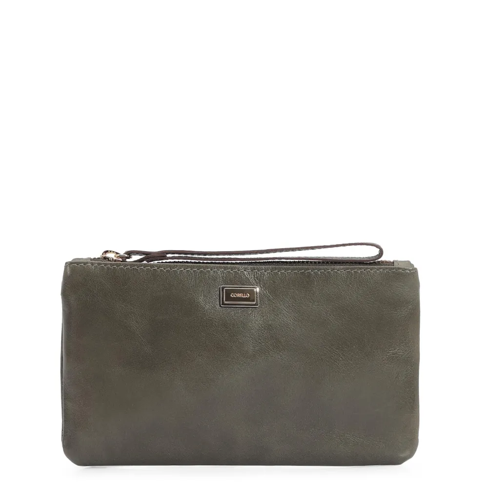 Bolsa Pequena Couro Oliva