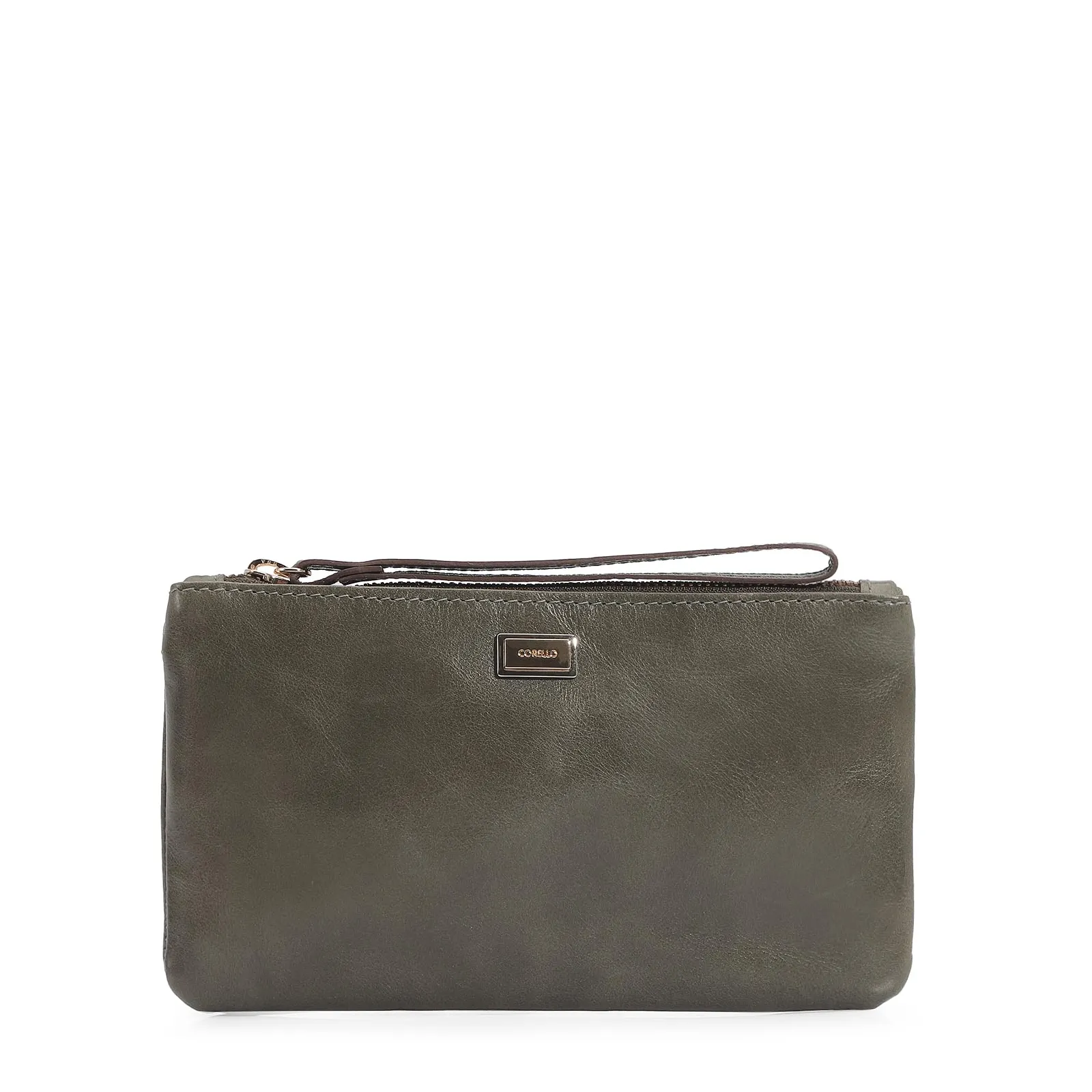 Bolsa Pequena Couro Oliva