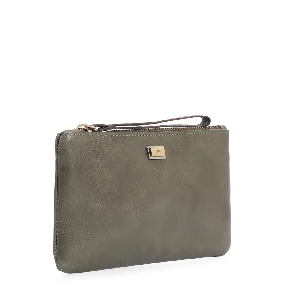 Bolsa Pequena Couro Oliva - imagem 2