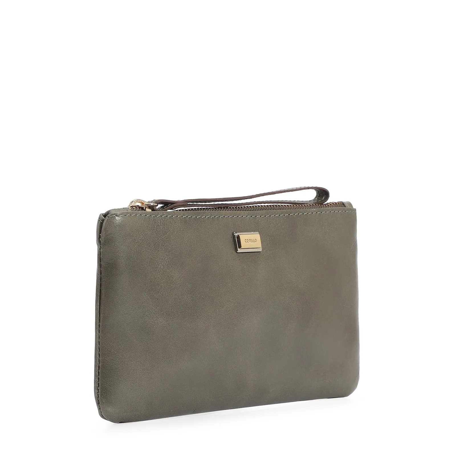 Bolsa Pequena Couro Oliva