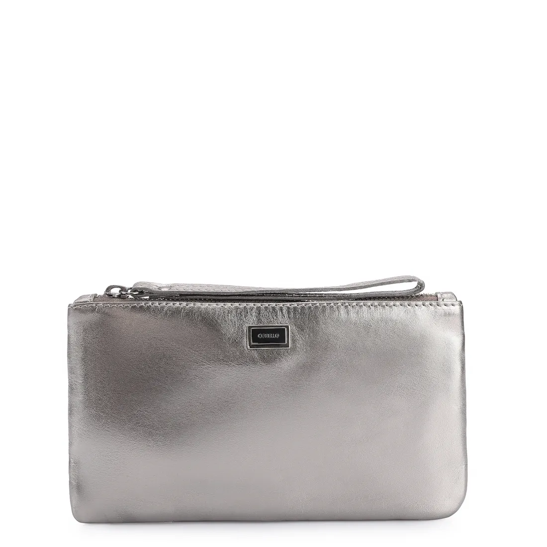 Bolsa Pequena Couro Prata