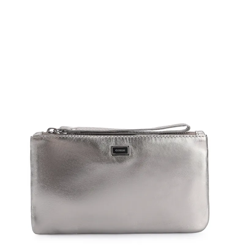 Bolsa Pequena Couro Prata