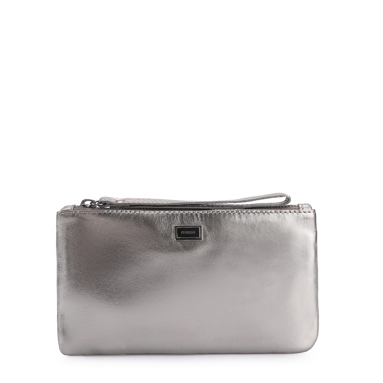 Bolsa Pequena Couro Prata