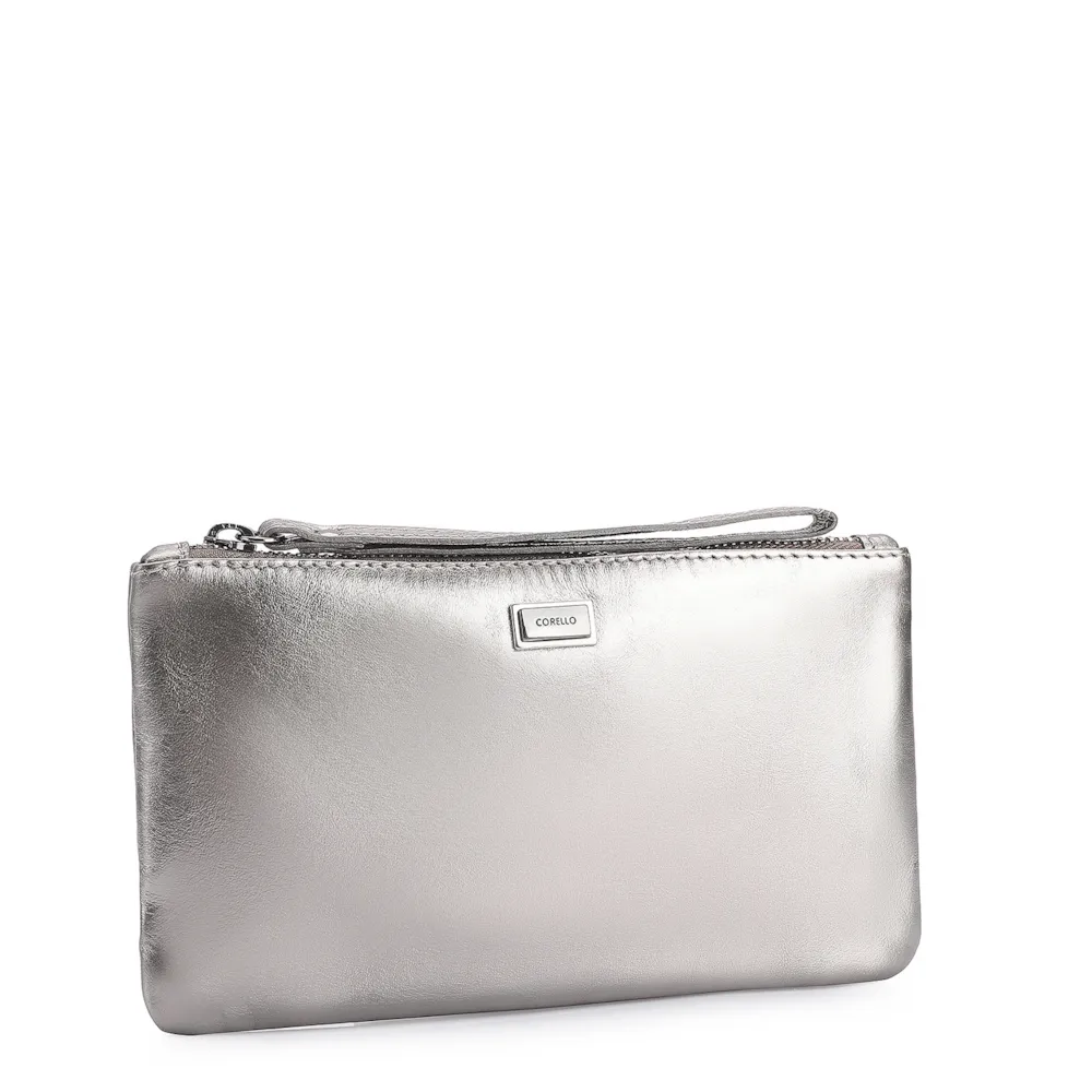 Bolsa Pequena Couro Prata - imagem 2