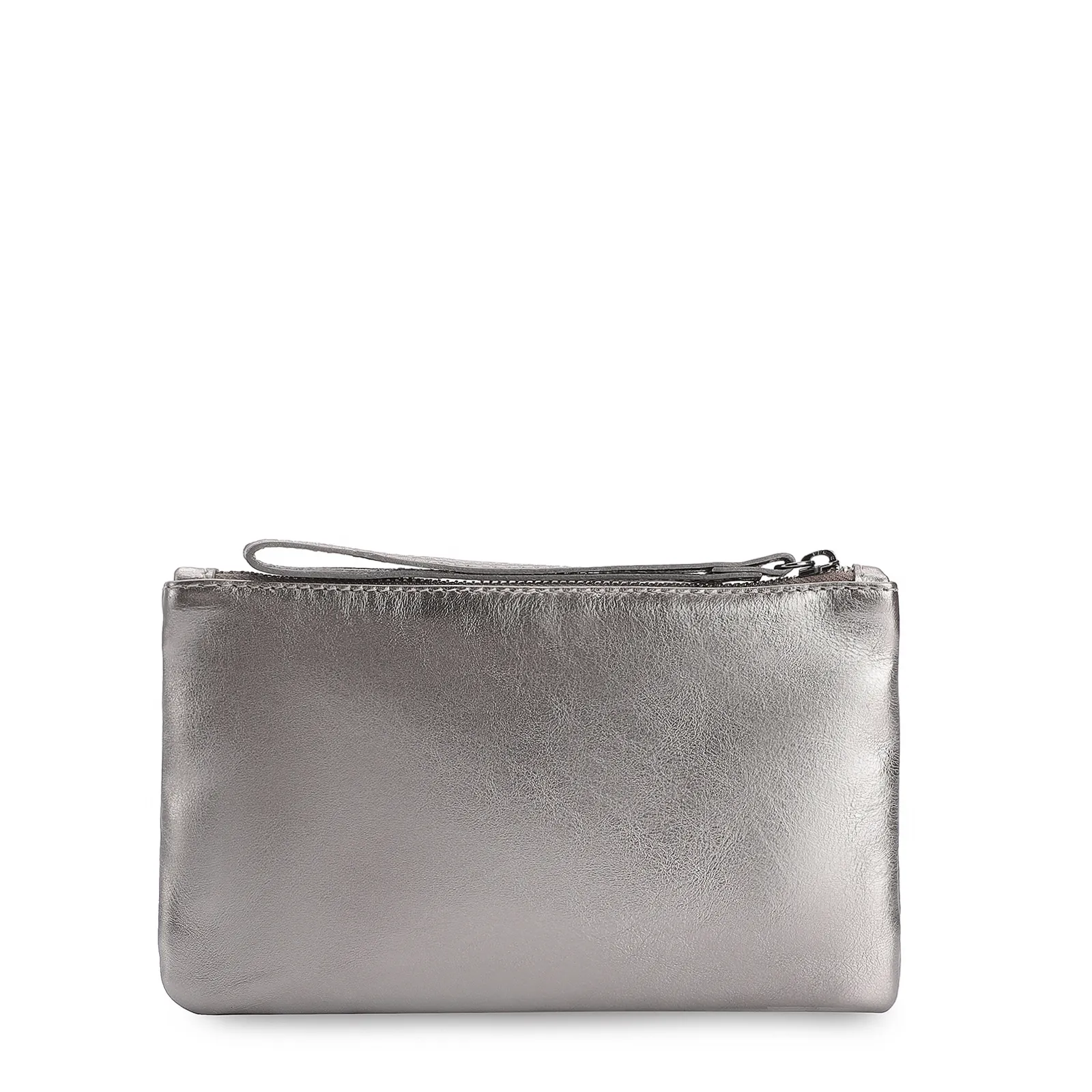 Bolsa Pequena Couro Prata