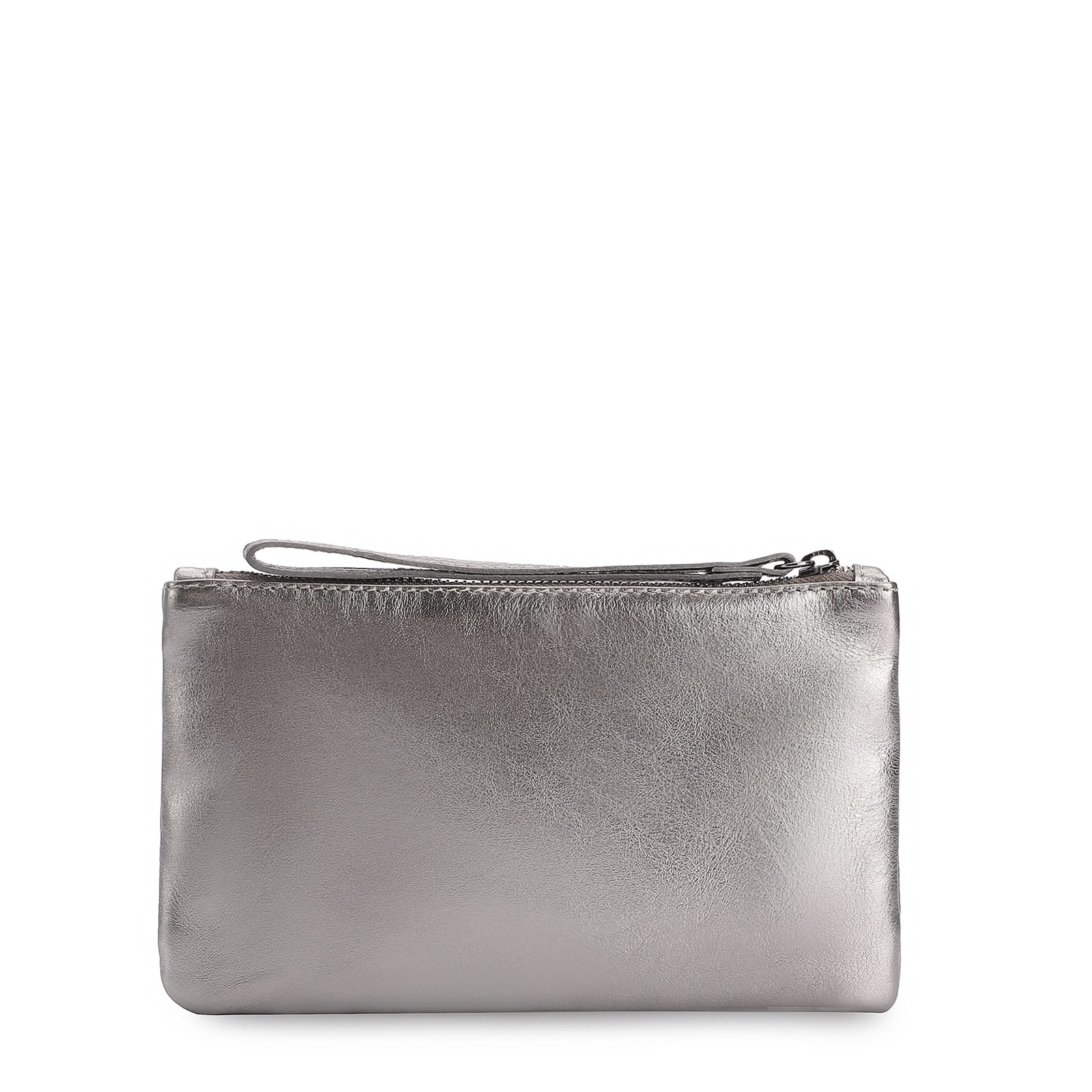 Bolsa Pequena Couro Prata