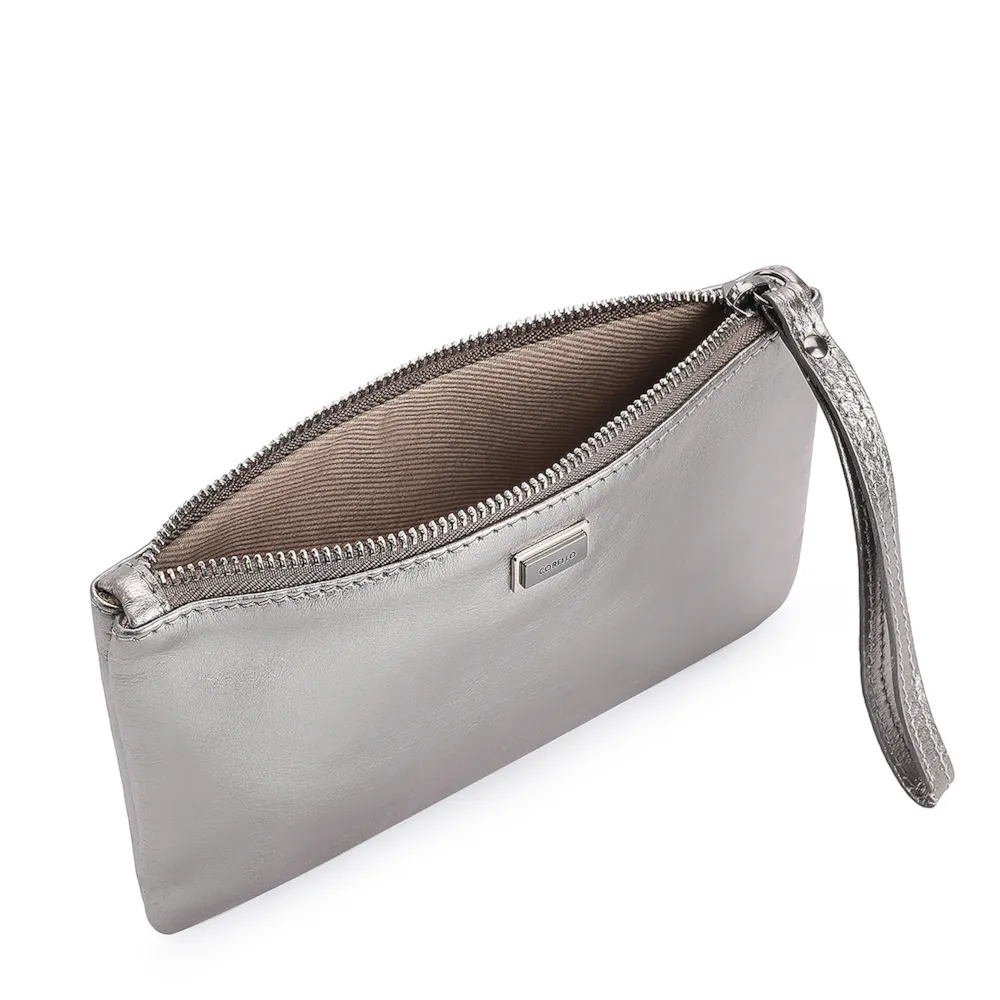 Bolsa Pequena Couro Prata - imagem 4