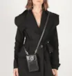 Bolsa Pequena Couro Preto Porta Celular - imagem 2