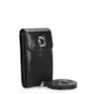 Bolsa Pequena Couro Preto Porta Celular - imagem 3