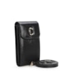 Bolsa Pequena Couro Preto Porta Celular - imagem 3