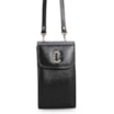 Bolsa Pequena Couro Preto Porta Celular - imagem 4
