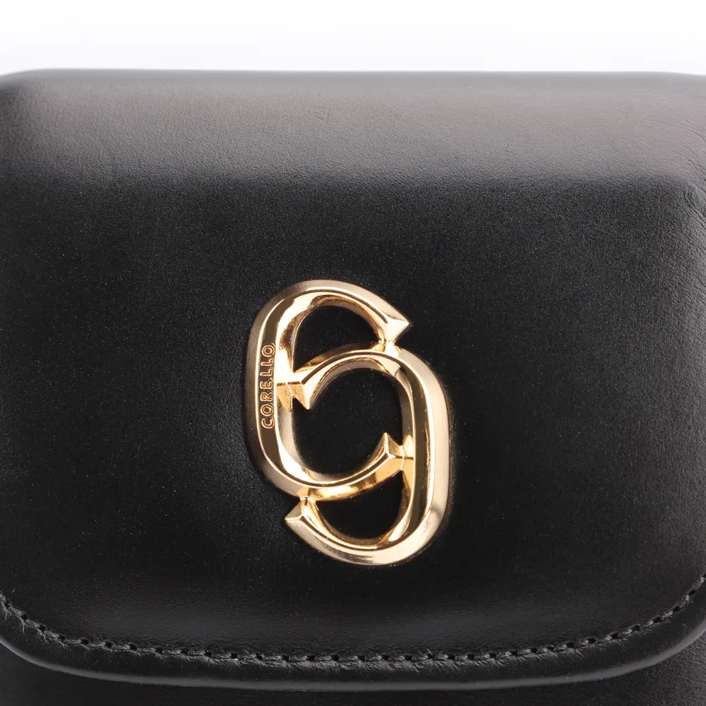 Bolsa Pequena Couro Preto Porta Celular - imagem 5