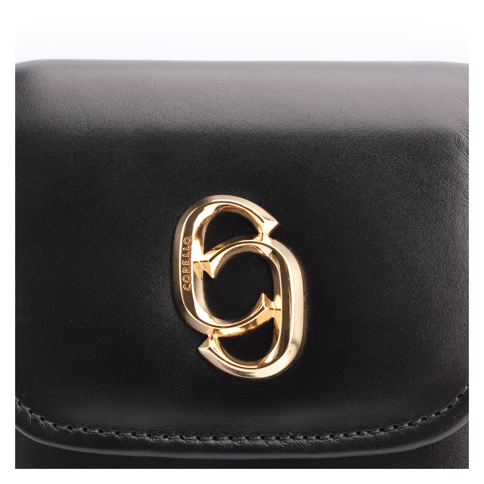 Bolsa Pequena Couro Preto Porta Celular