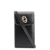 Bolsa Pequena Couro Preto Porta Celular - imagem 1