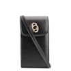 Bolsa Pequena Couro Preto Porta Celular - imagem 1