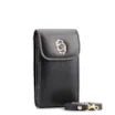Bolsa Pequena Couro Preto Porta Celular - imagem 2