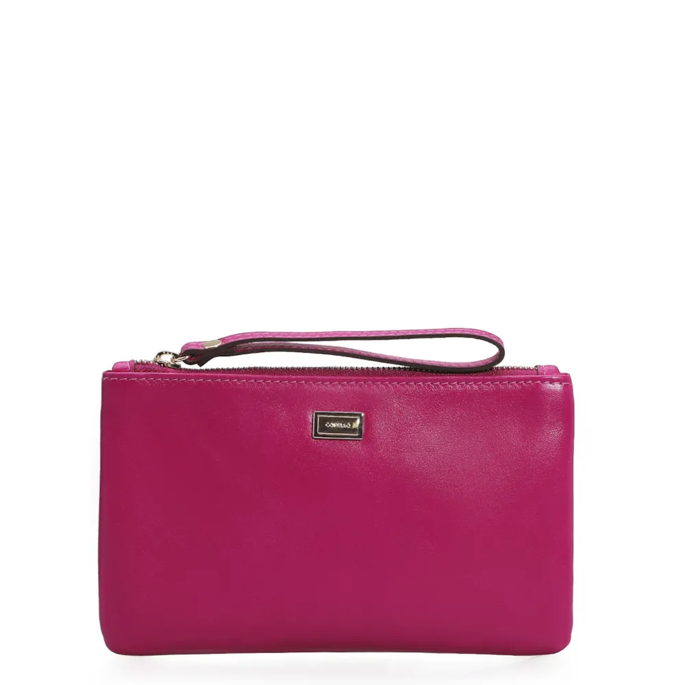Bolsa Pequena Couro Rosa