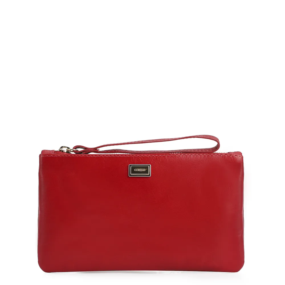 Bolsa Pequena Couro Vermelho