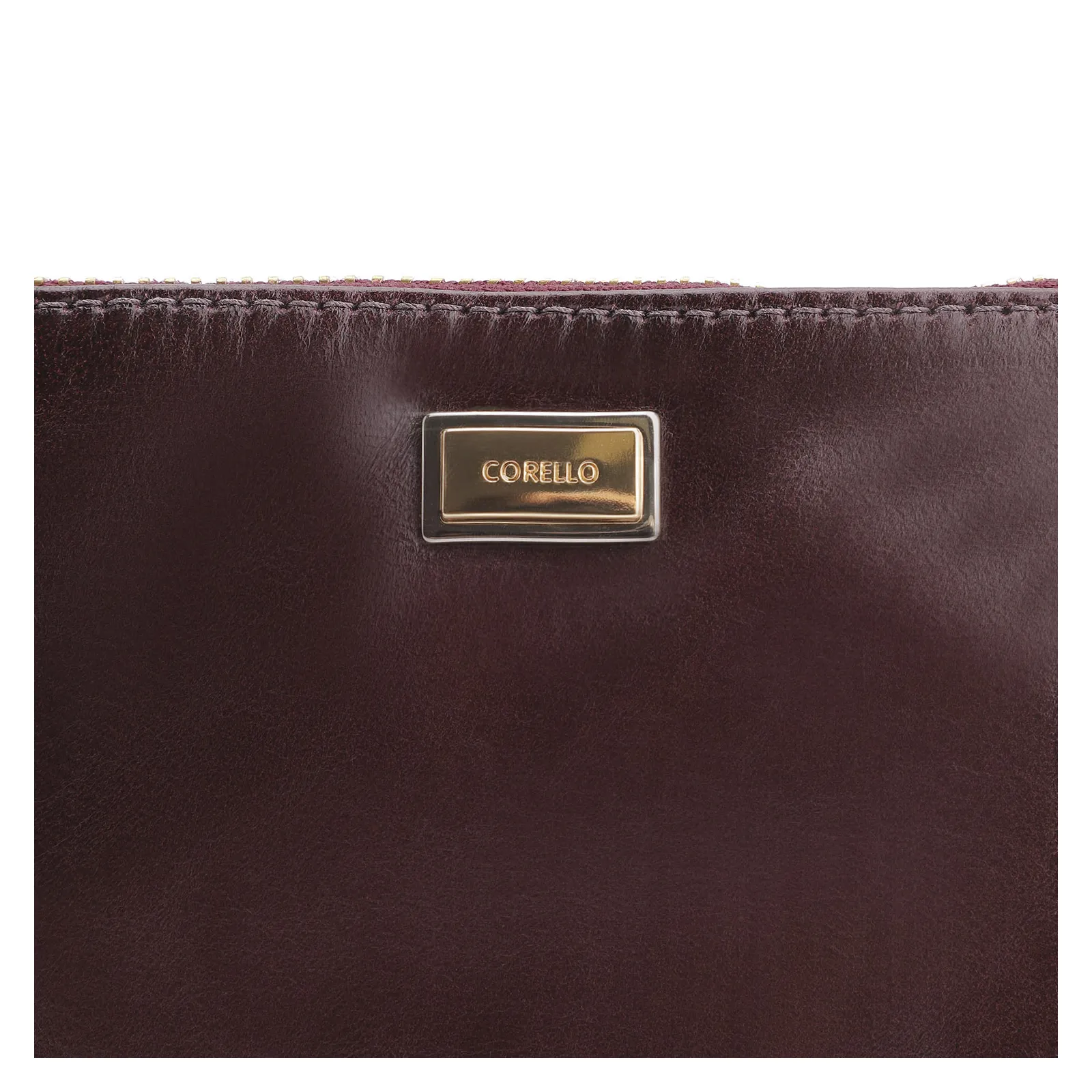 Bolsa Pequena Couro Vinho Escuro