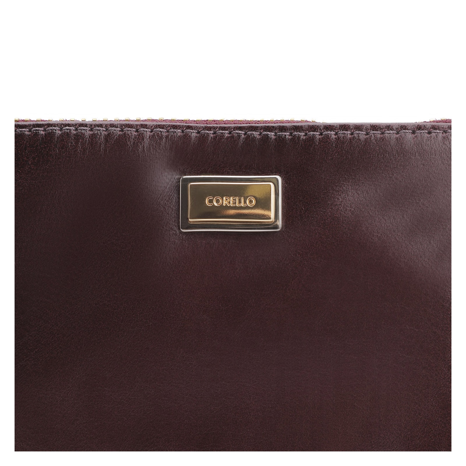 Bolsa Pequena Couro Vinho Escuro
