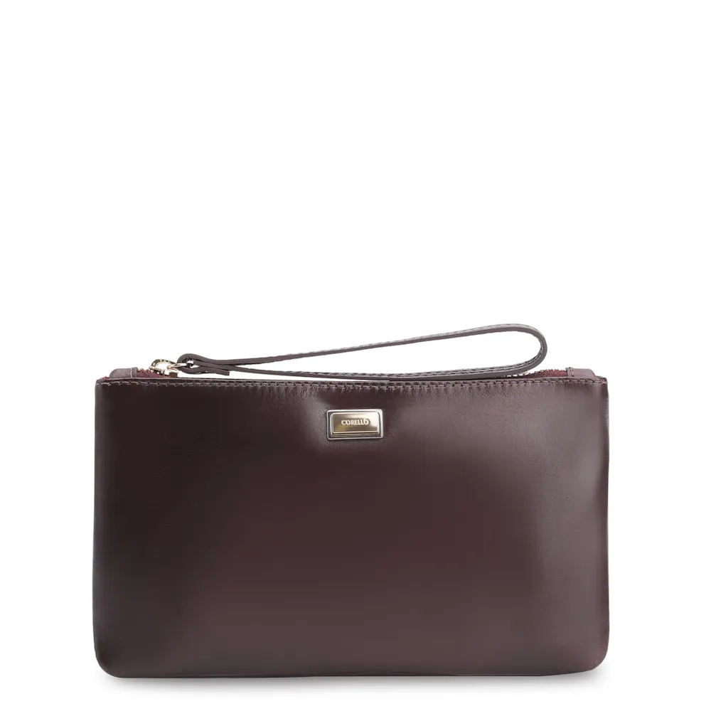 Bolsa Pequena Couro Vinho Escuro