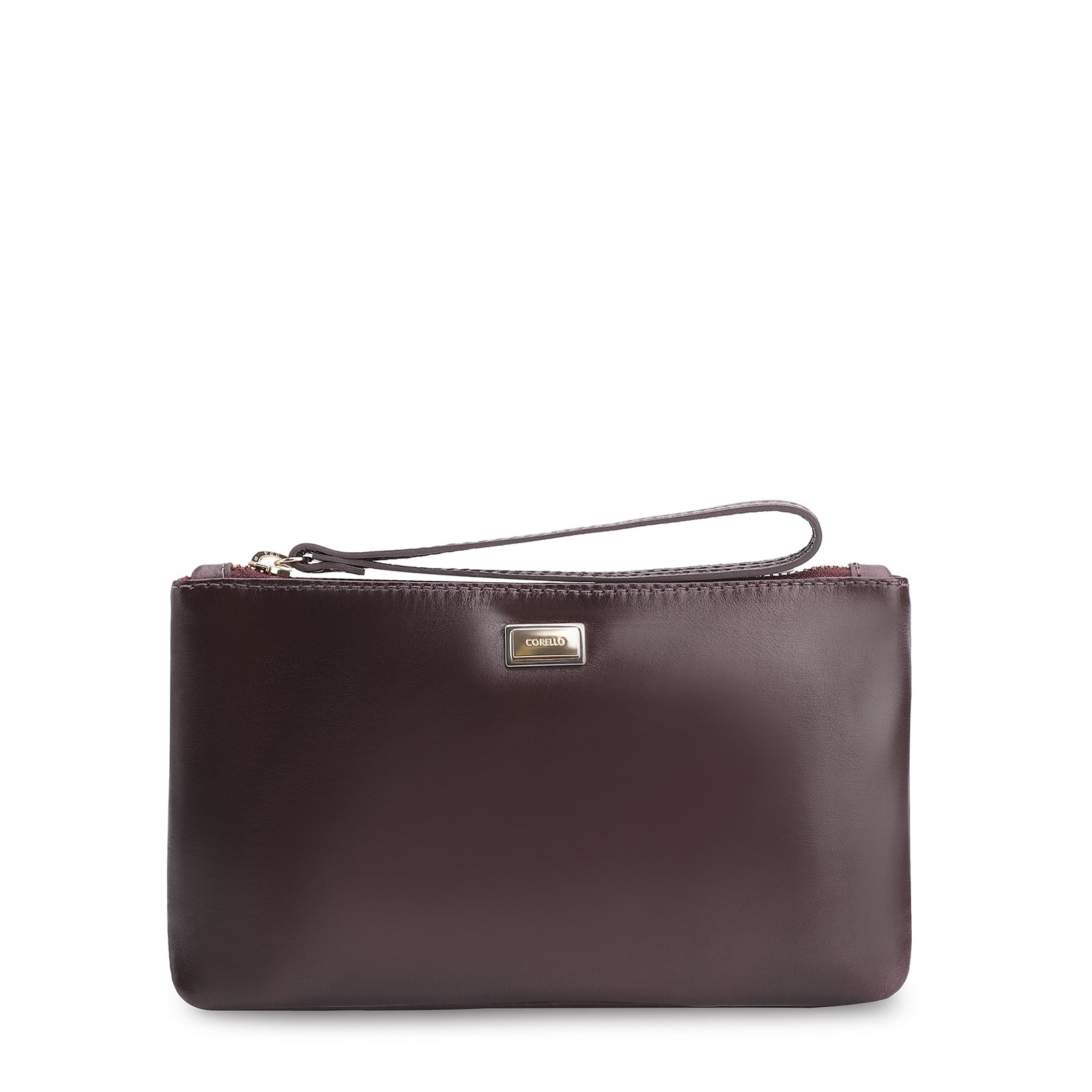 Bolsa Pequena Couro Vinho Escuro