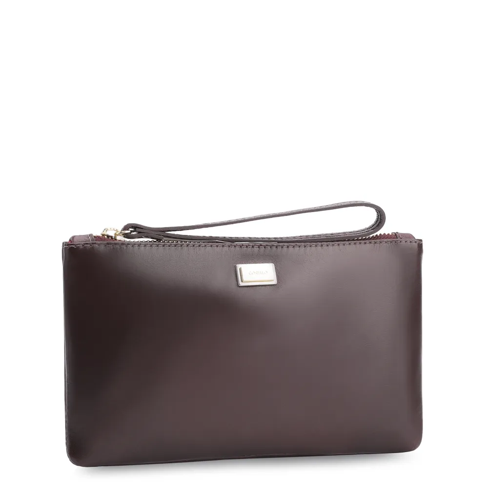 Bolsa Pequena Couro Vinho Escuro - imagem 2