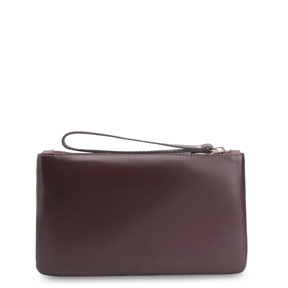 Bolsa Pequena Couro Vinho Escuro - imagem 3