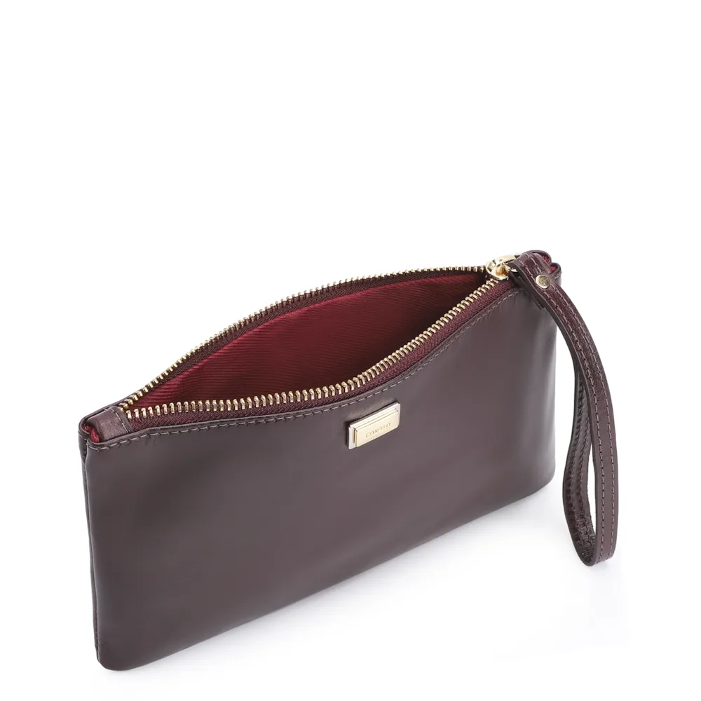 Bolsa Pequena Couro Vinho Escuro - imagem 4
