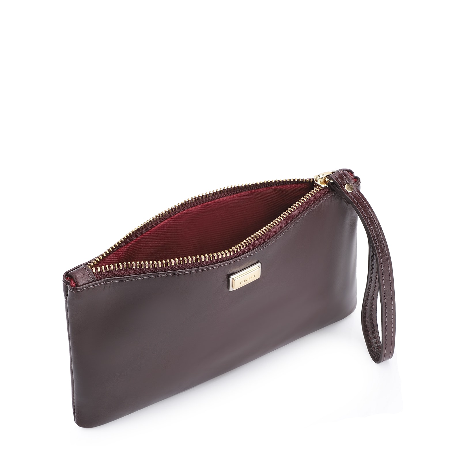 Bolsa Pequena Couro Vinho Escuro