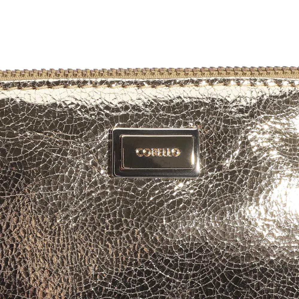 Bolsa Pequena Craquele Ouro - imagem 5