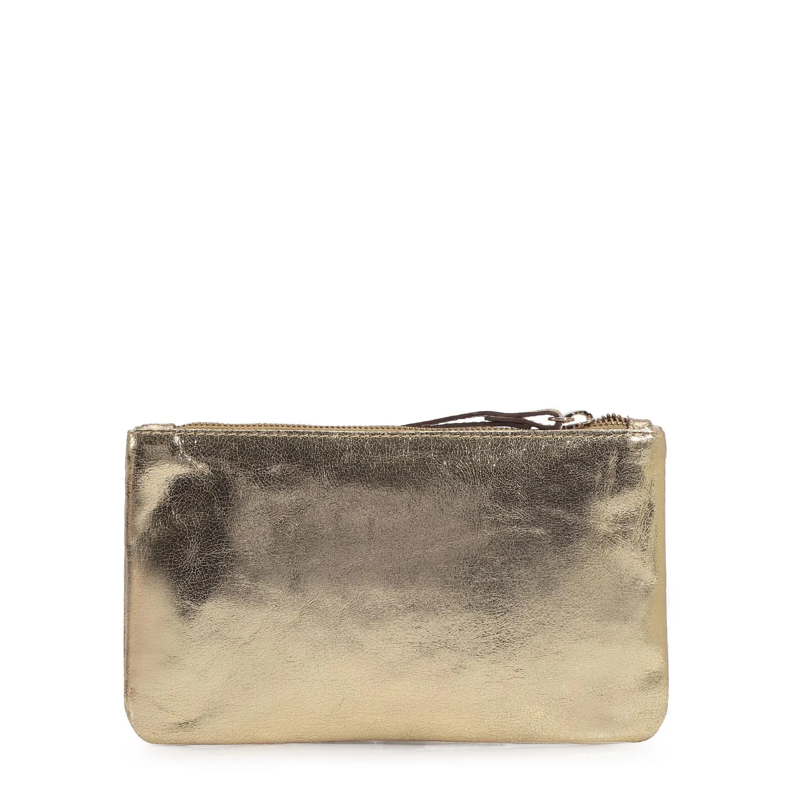 Bolsa Pequena Craquele Ouro