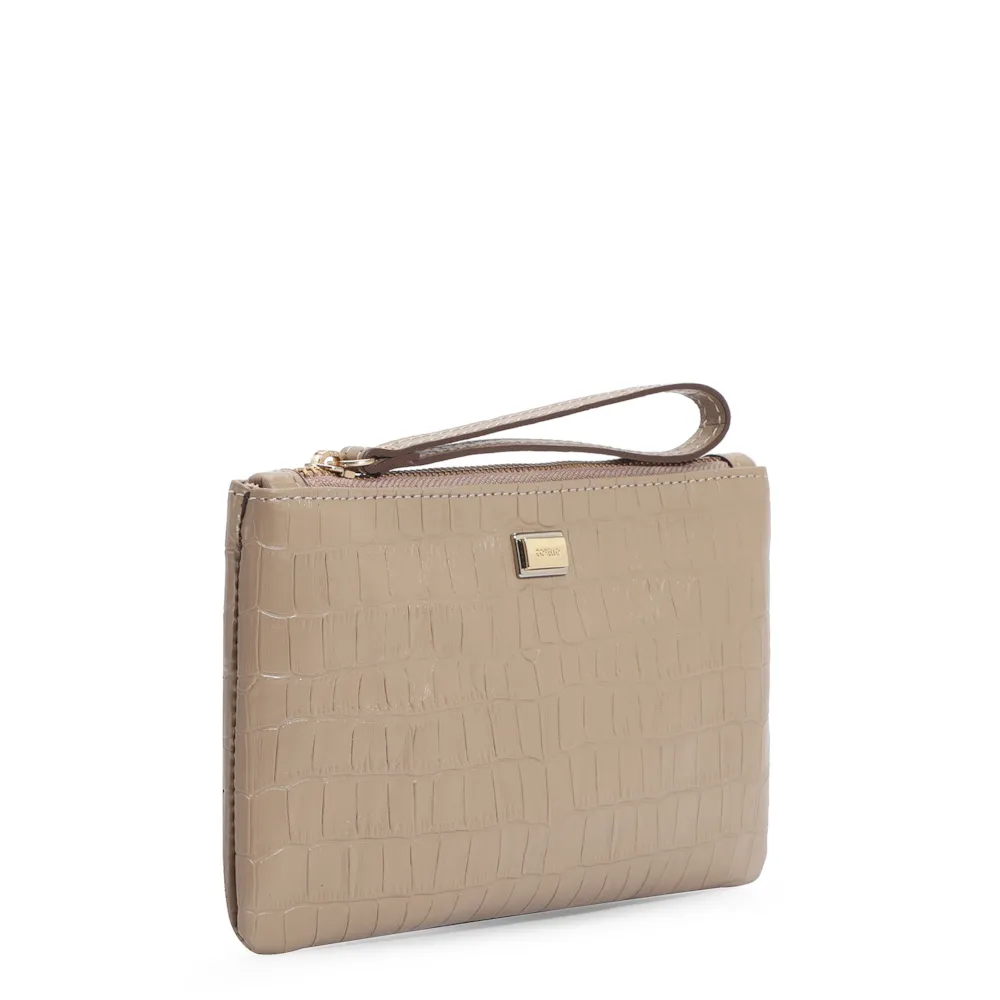 Bolsa Pequena Croco Bege - imagem 2