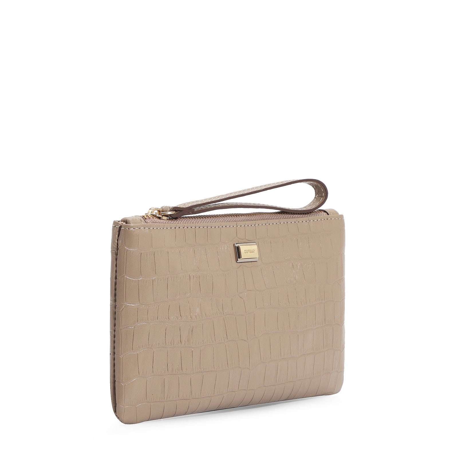 Bolsa Pequena Croco Bege