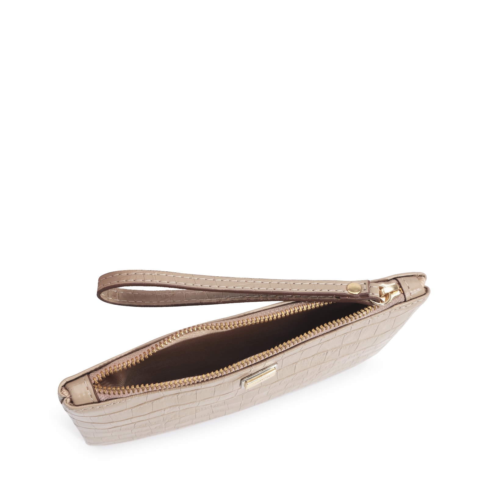 Bolsa Pequena Croco Bege