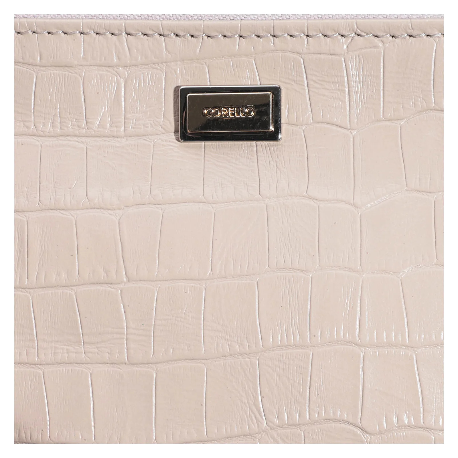 Bolsa Pequena Croco Bege
