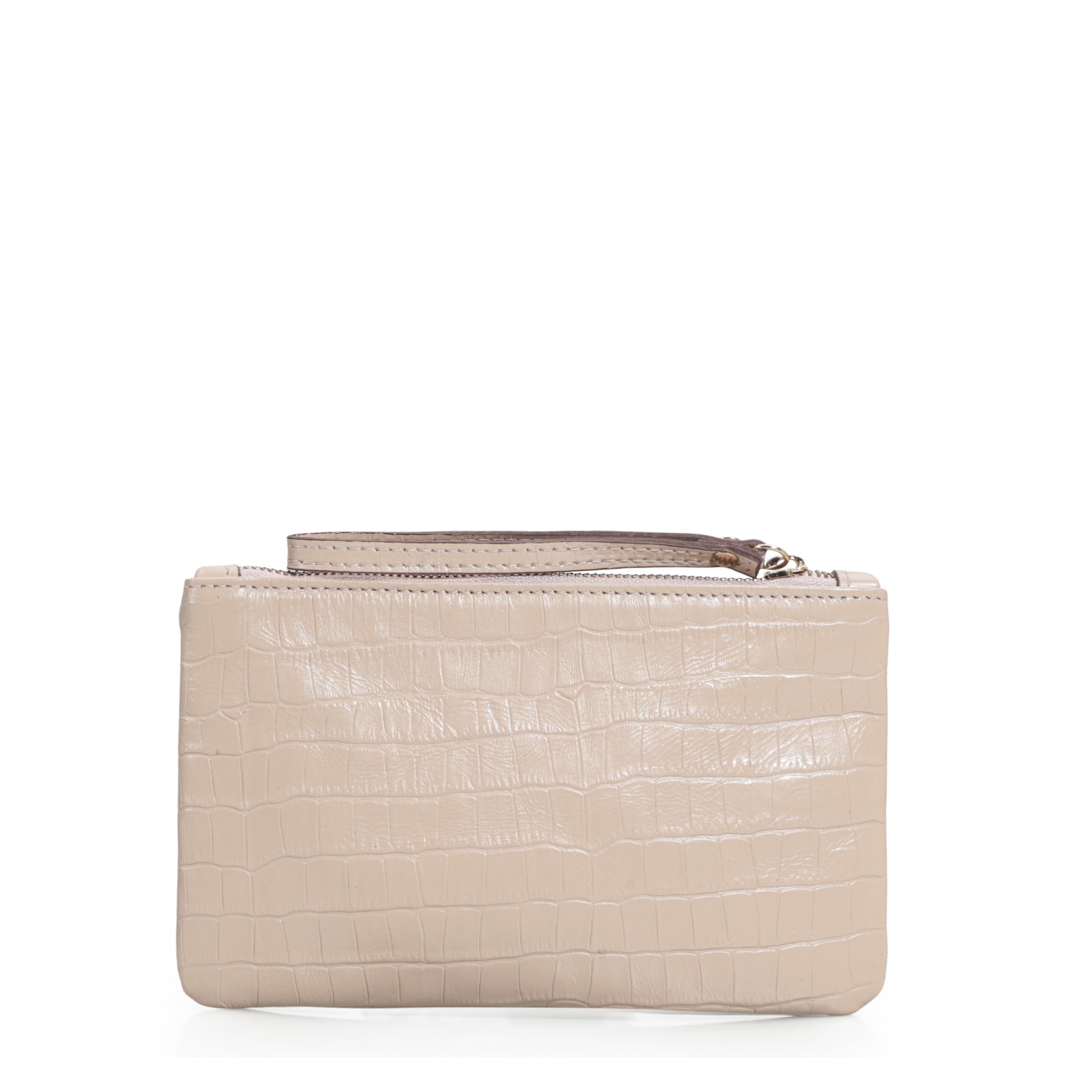 Bolsa Pequena Croco Bege