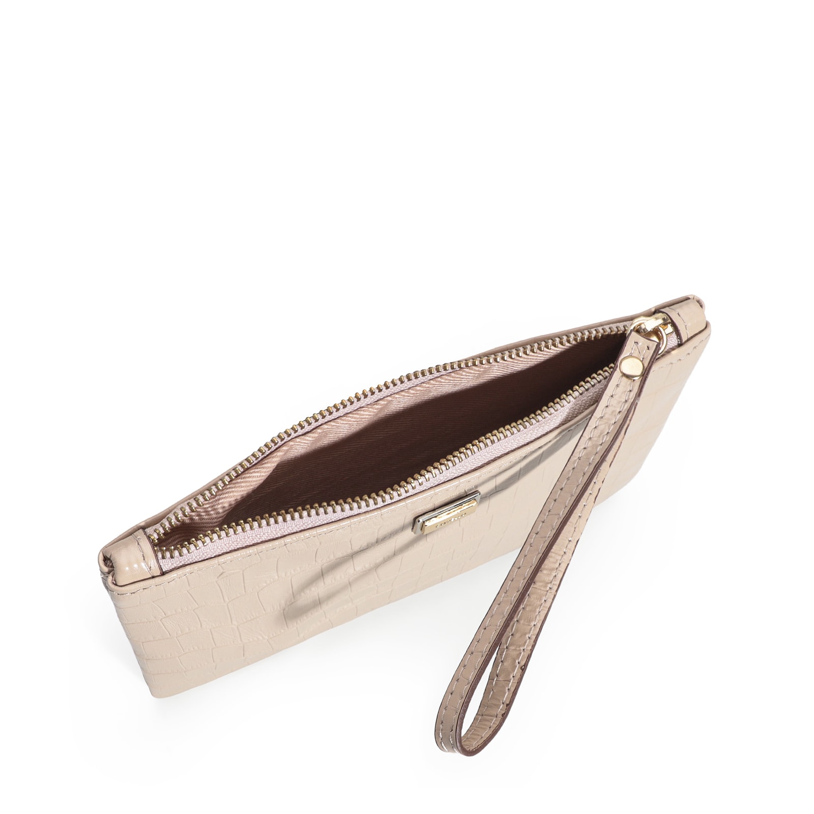 Bolsa Pequena Croco Bege