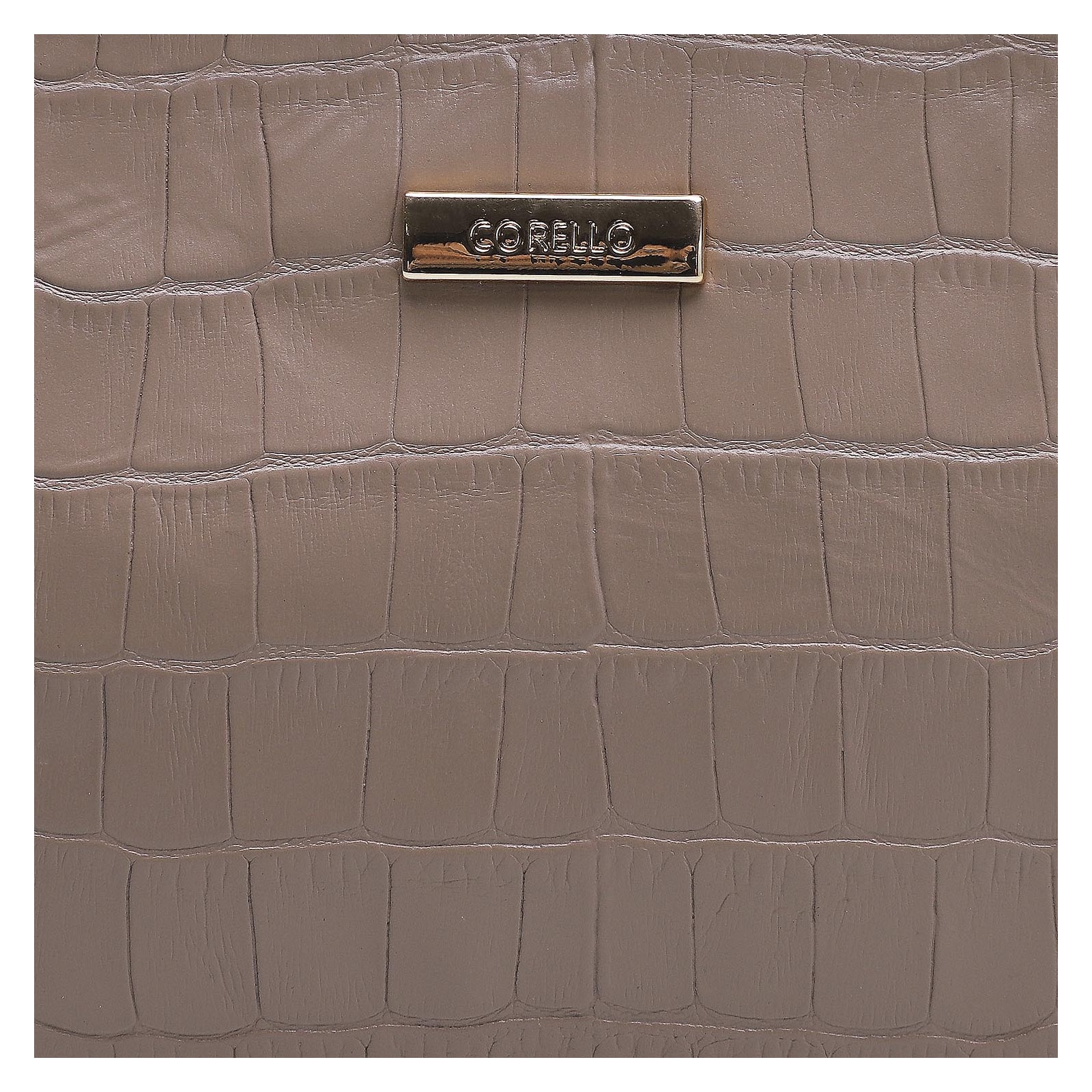 Bolsa Pequena Croco Bege