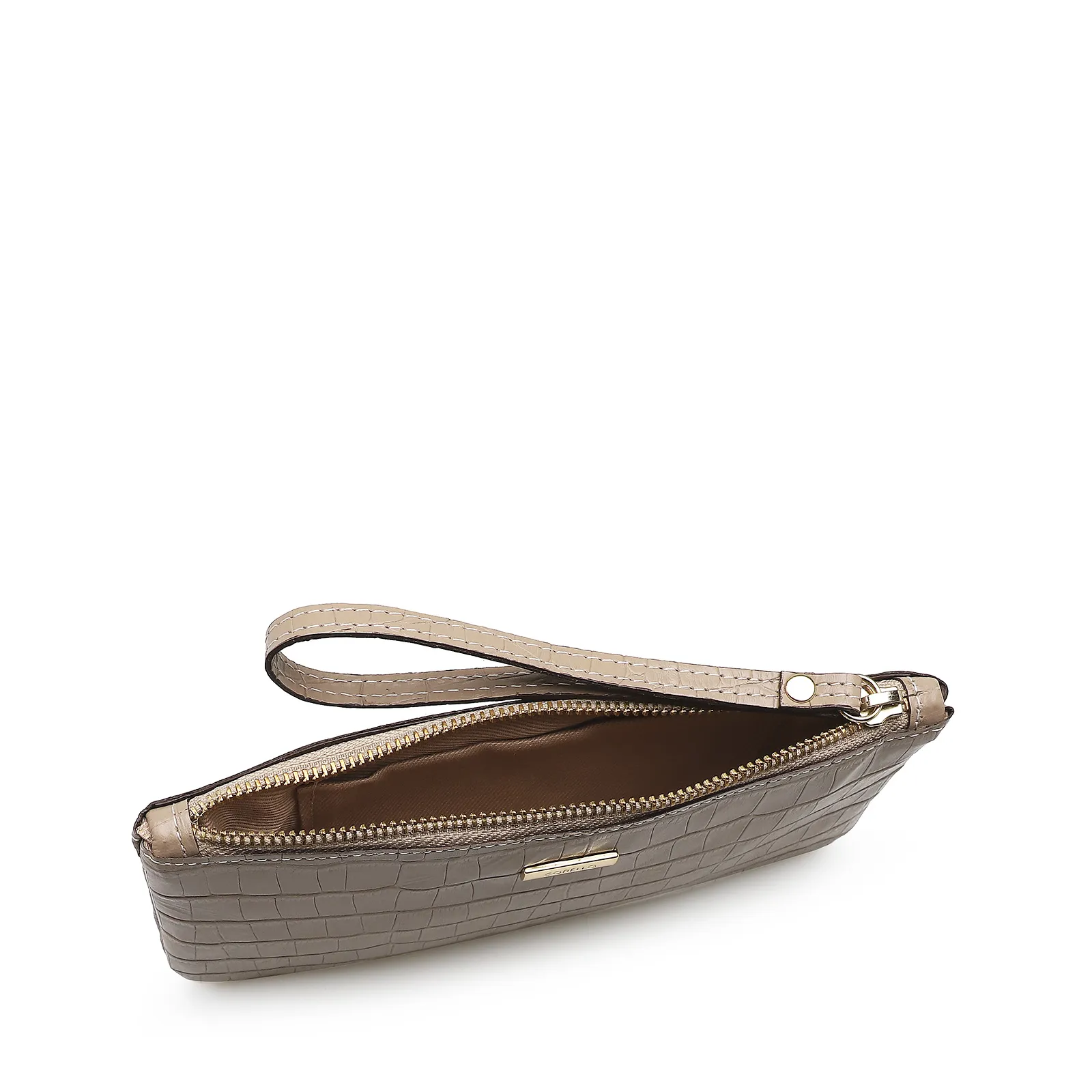 Bolsa Pequena Croco Bege