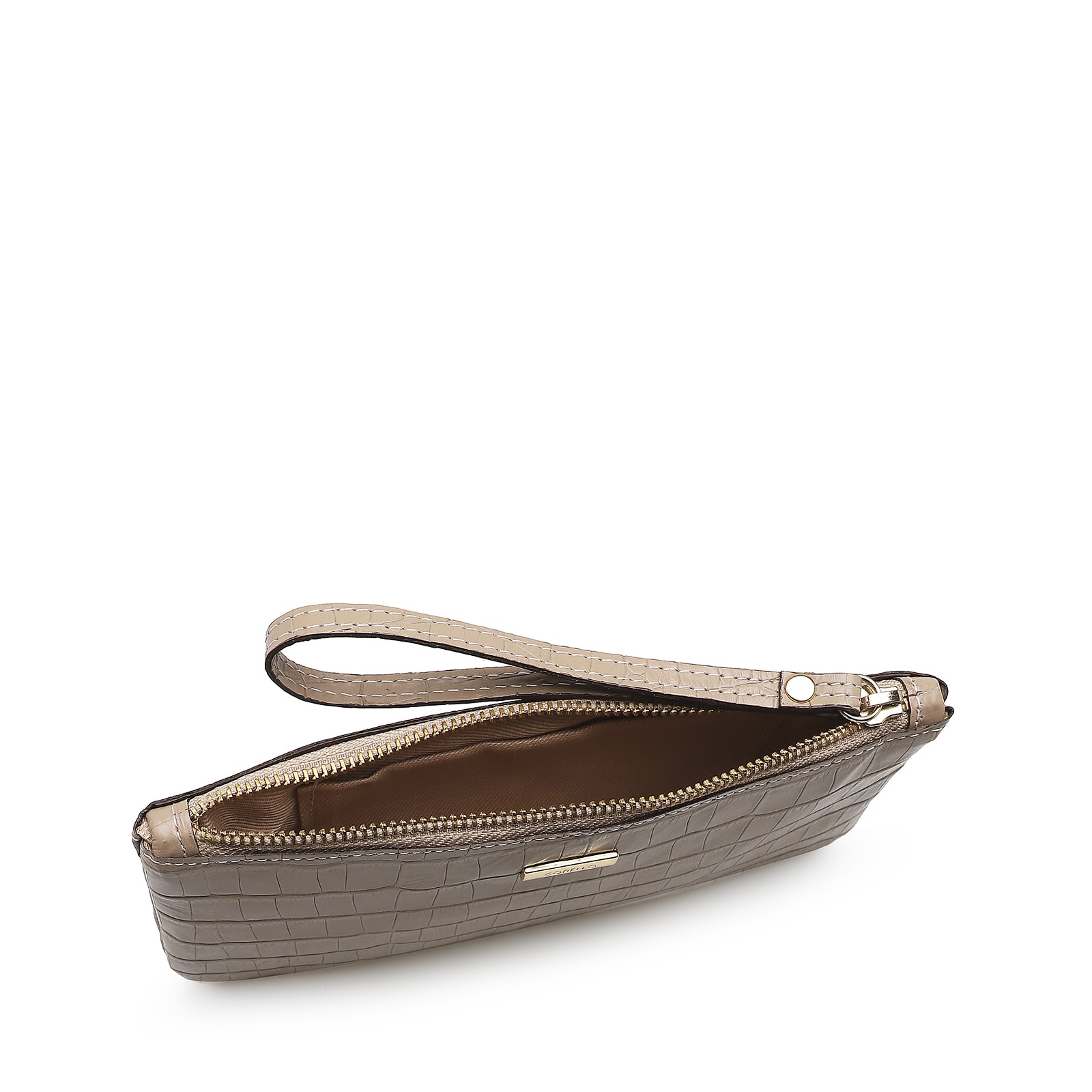 Bolsa Pequena Croco Bege