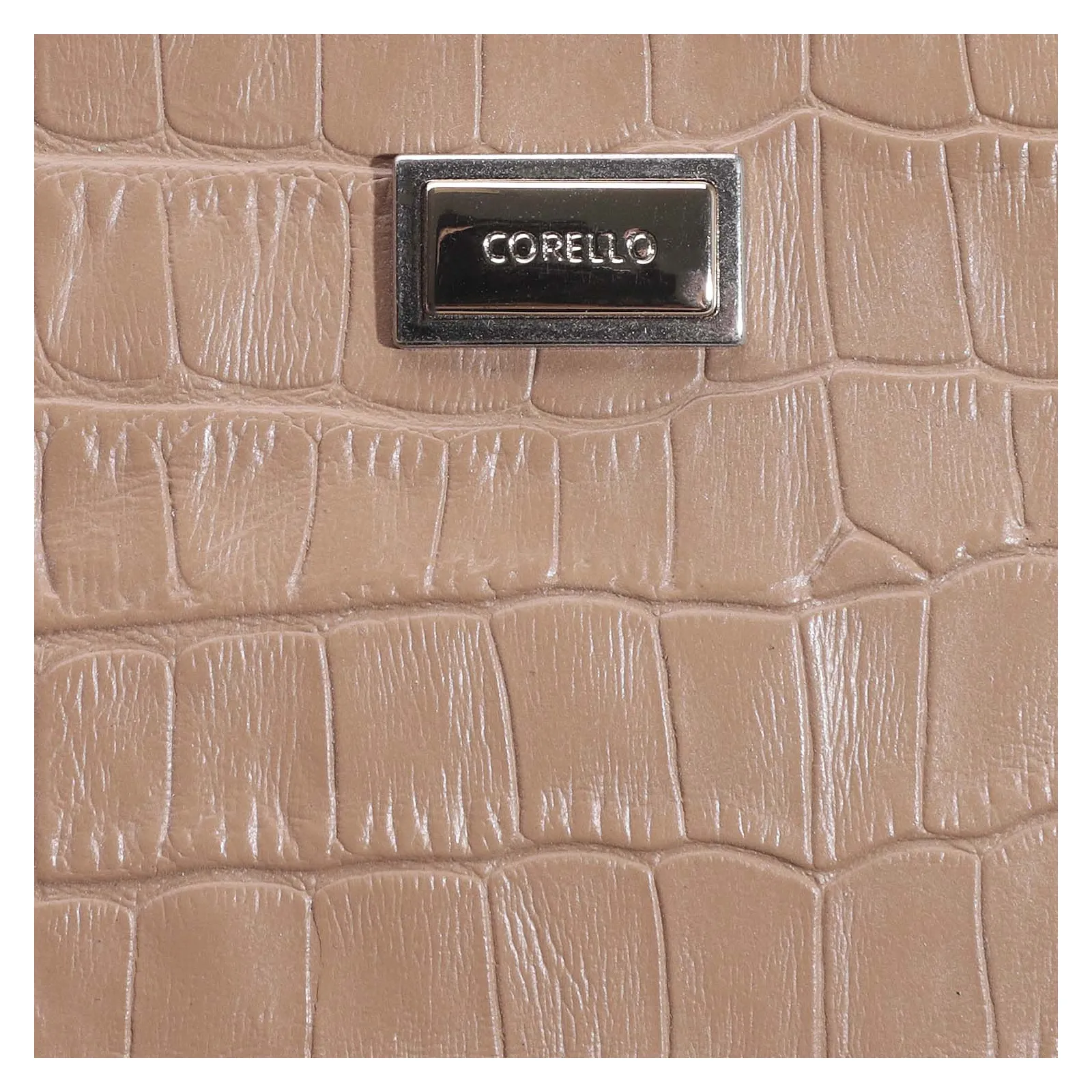 Bolsa Pequena Croco Bege