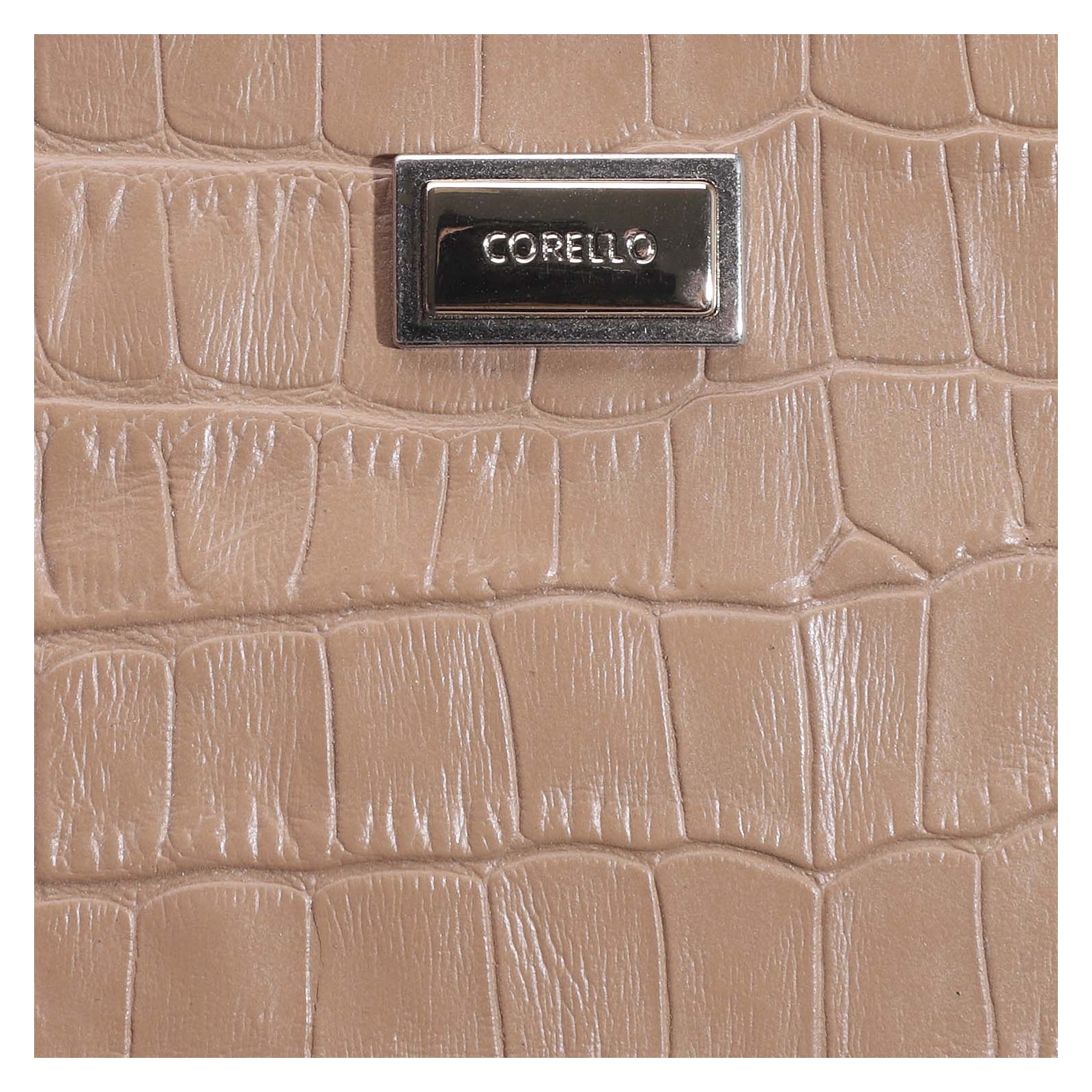 Bolsa Pequena Croco Bege