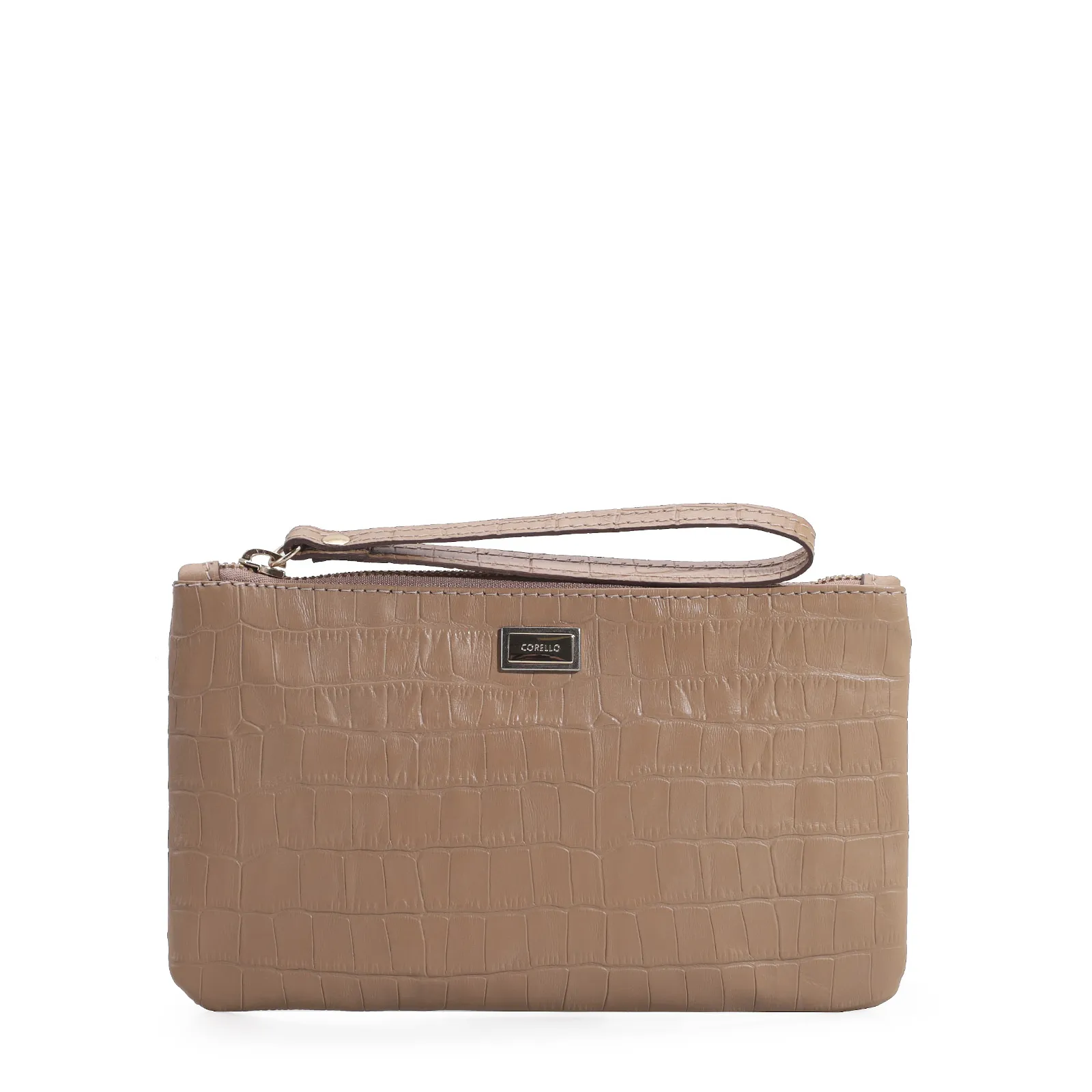 Bolsa Pequena Croco Bege