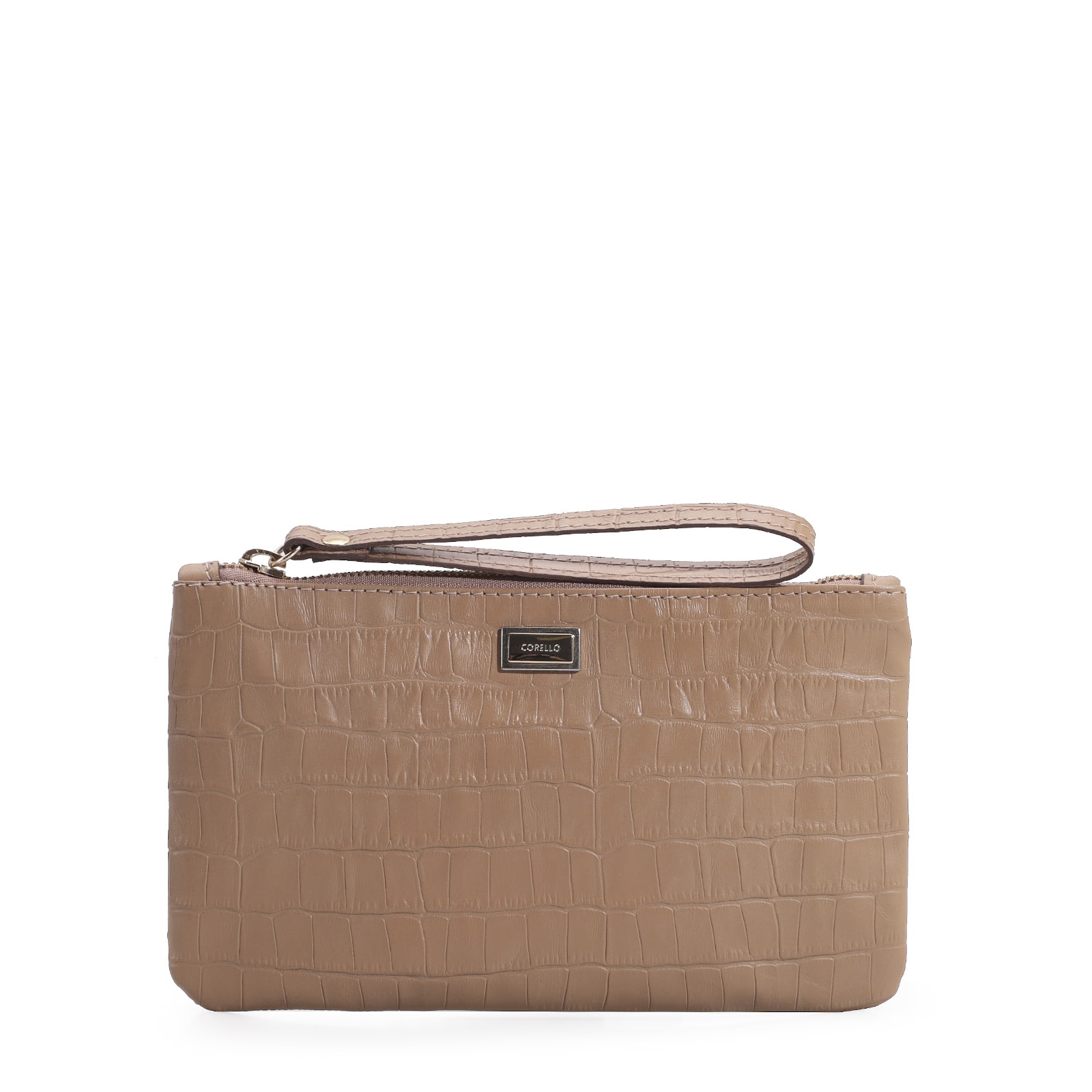 Bolsa Pequena Croco Bege