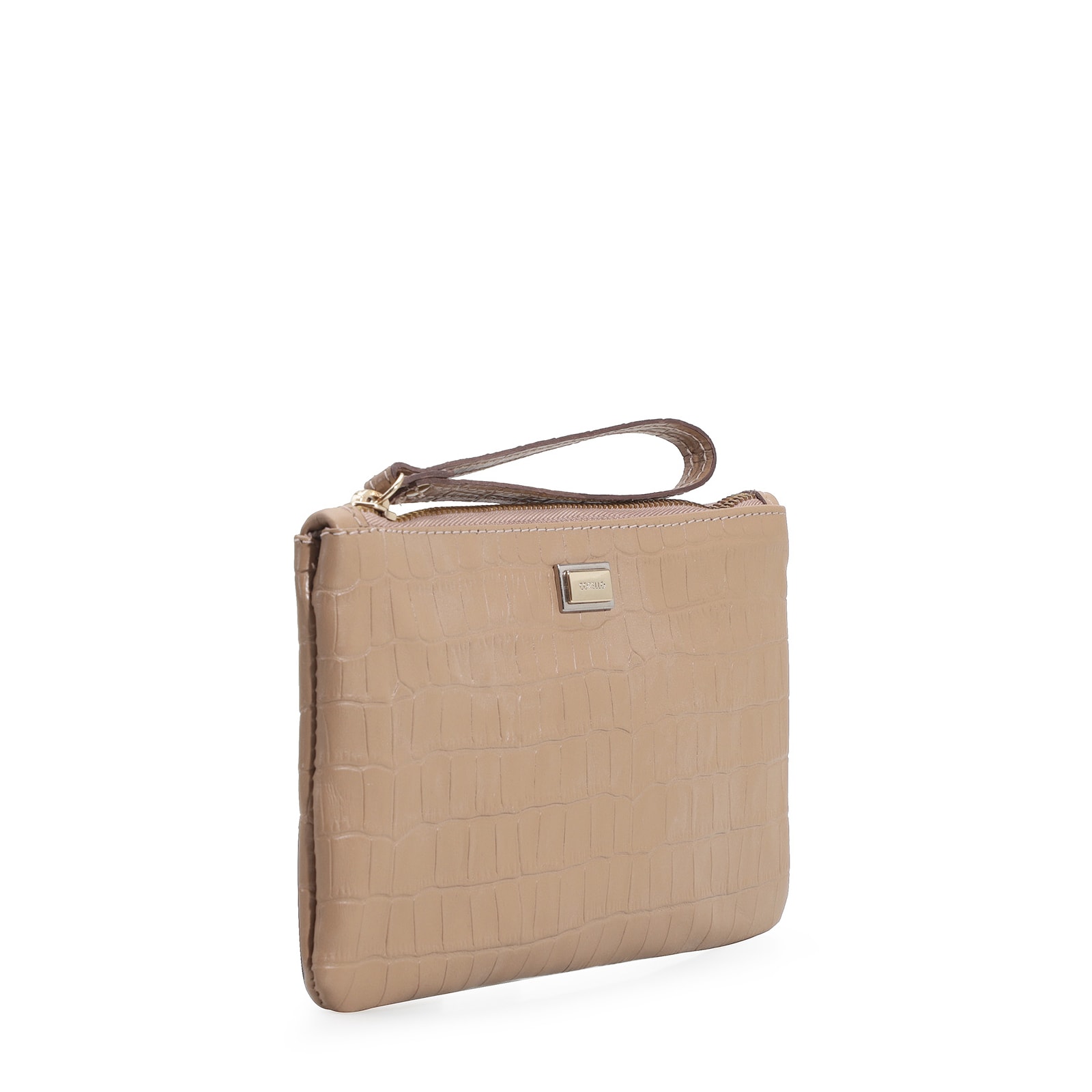 Bolsa Pequena Croco Bege