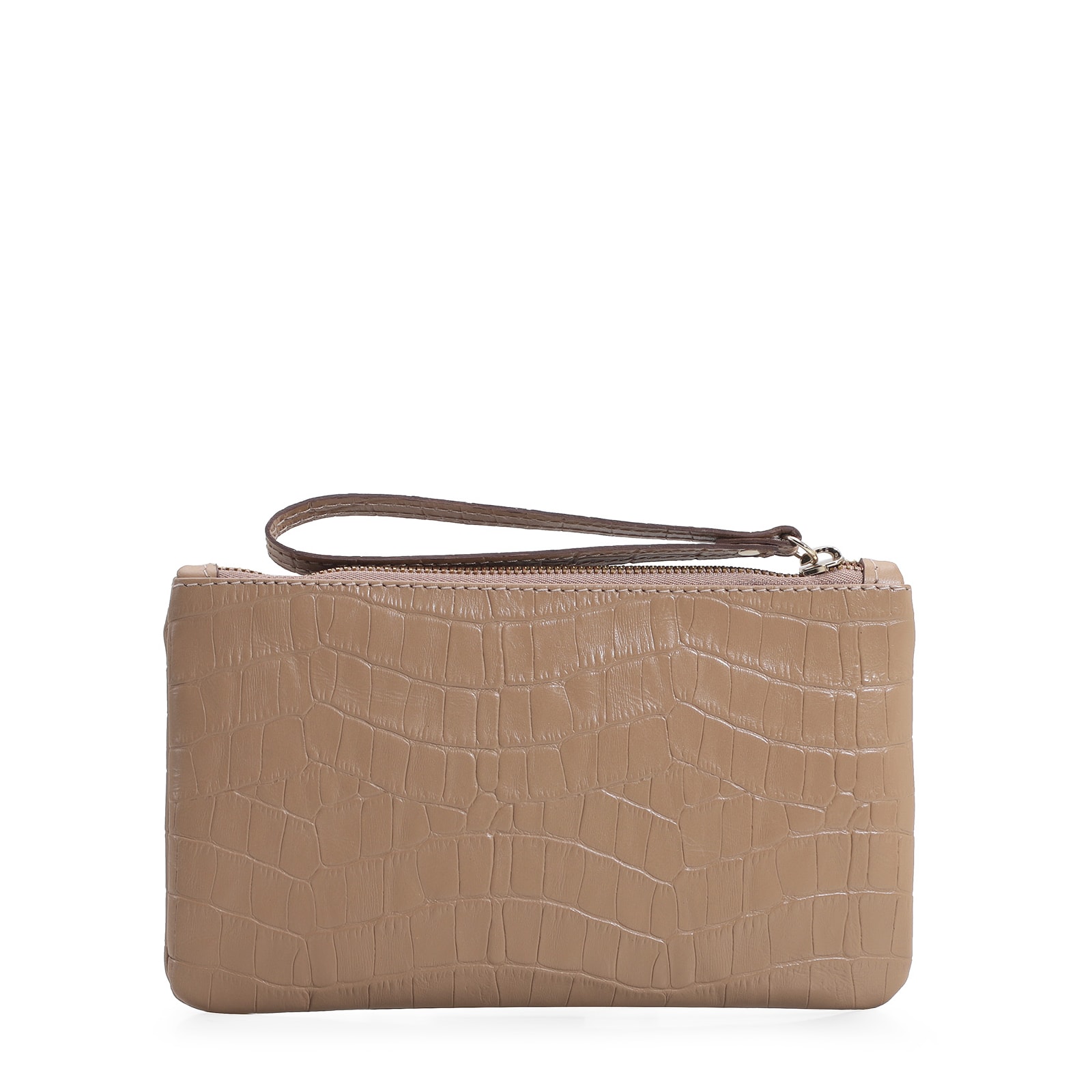 Bolsa Pequena Croco Bege