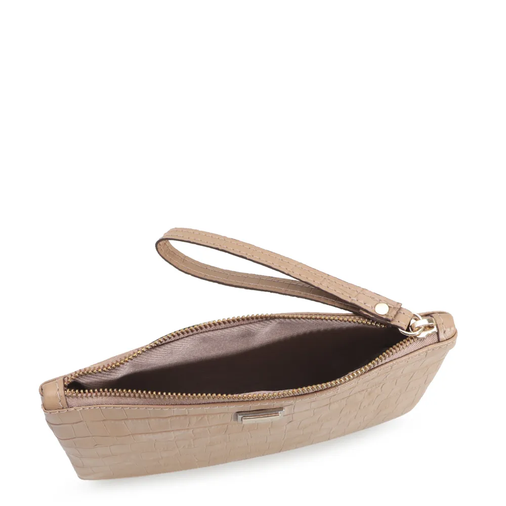 Bolsa Pequena Croco Bege - imagem 4