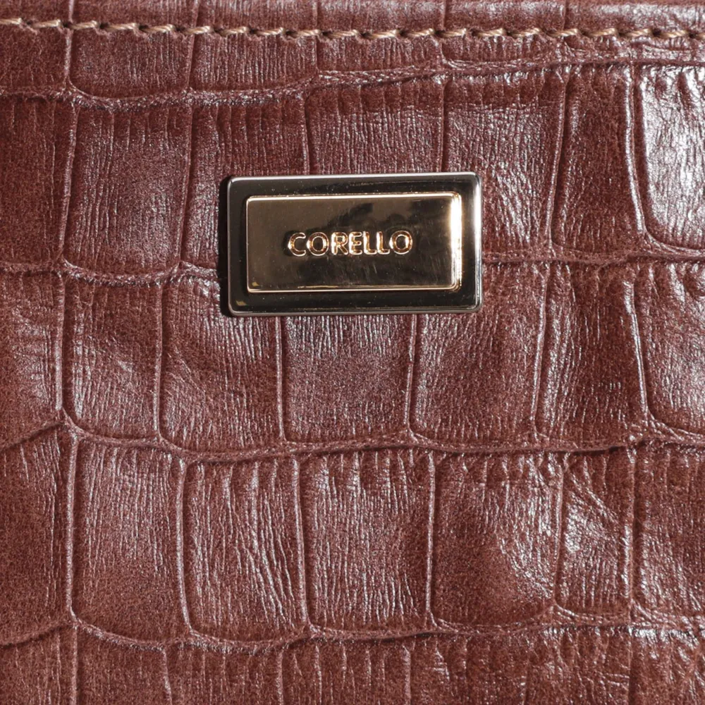 Bolsa Pequena Croco Conhaque - imagem 5