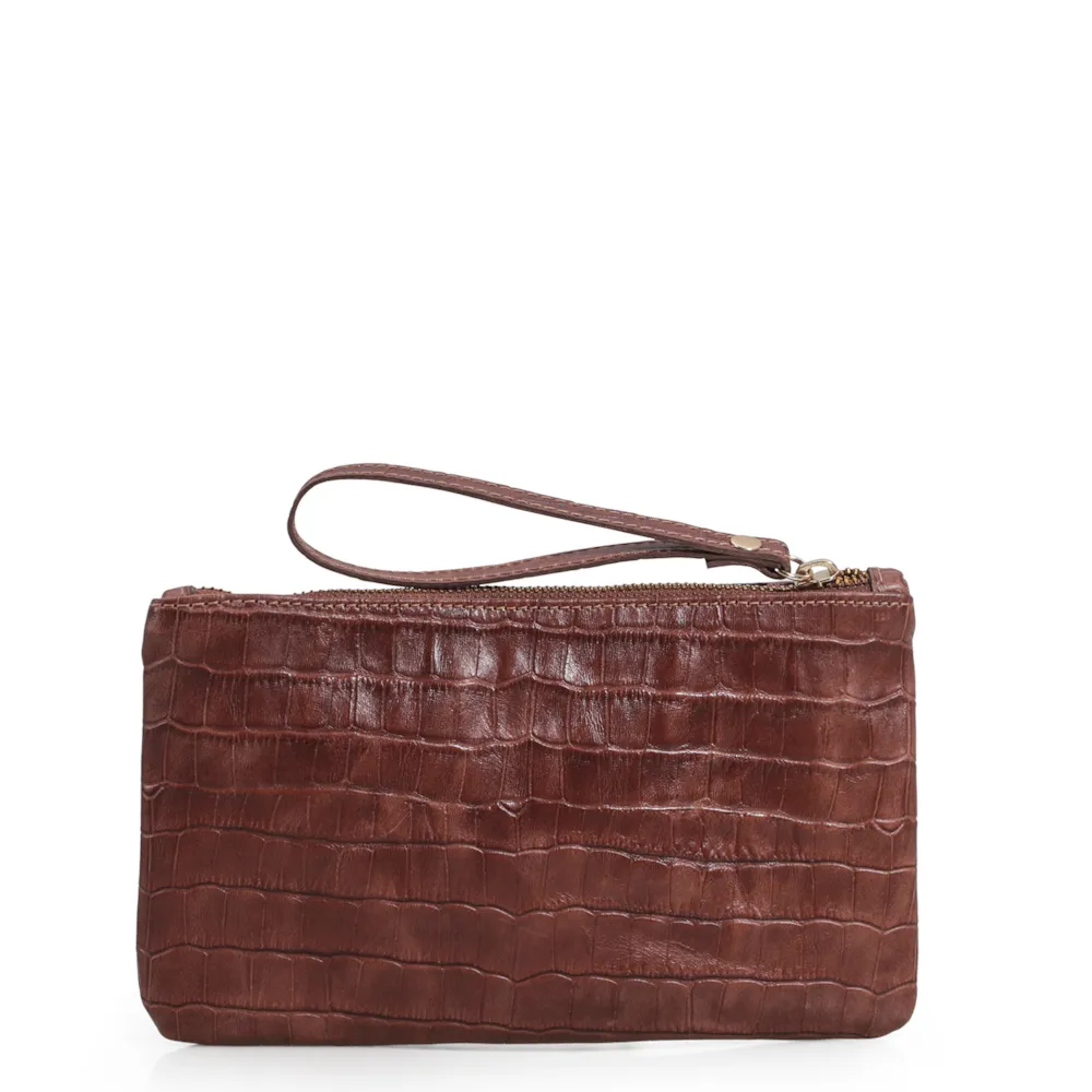 Bolsa Pequena Croco Conhaque - imagem 3